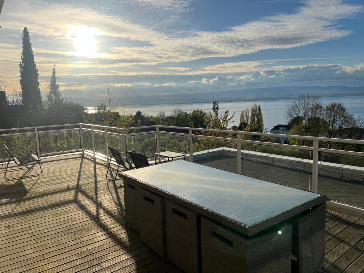 Leman Panoramique Avec Terrasse A Deux Pas Du Centre-Ville Évian-les-Bains Exterior foto